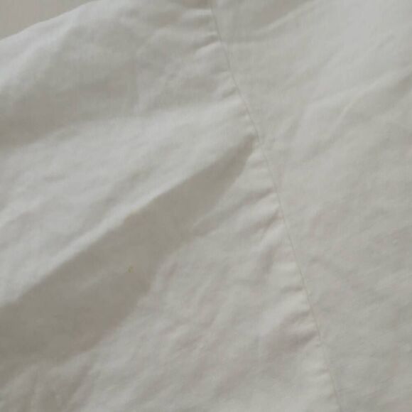 Zara womens large linen mockneck white drop sleeve shirt Popover - Picture 5 of 5